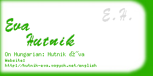 eva hutnik business card